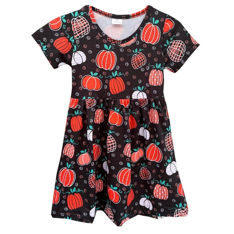 Kids Pumpkin Swirl Dress