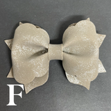 Faux Leather Bow Clips - multiple options