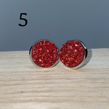 Earrings - Druzy Studs - multiple colors