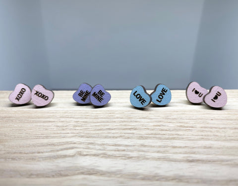 Earrings - Conversation Heart Studs