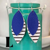 Earrings - Double Sided Faux Leather - multiple options