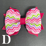 Faux Leather Bow Clips - multiple options