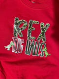 “Rex The Halls” Sweatshirt - kids size 7