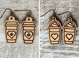 Earrings - Coffee Wood Drops - 2 options