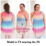 Rainbow Stripe Dress (Large)