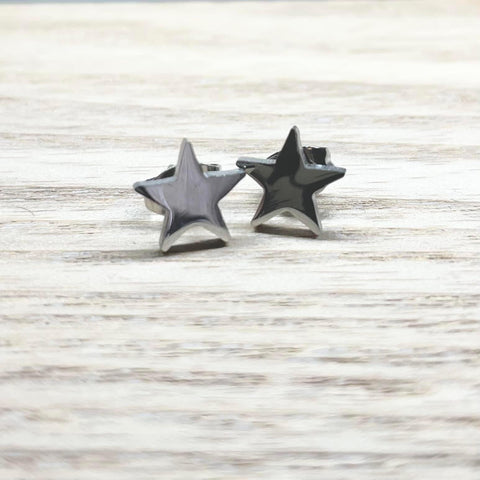 Earrings - Silver Star Studs