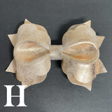 Faux Leather Bow Clips - multiple options