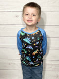 Kids Space Dinos Shirt (size 2T)