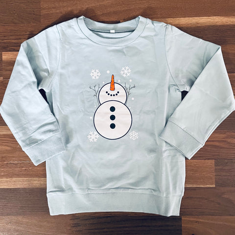 Kids Blue Snowman Top