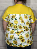 Yellow Top w/ Sunflower Back