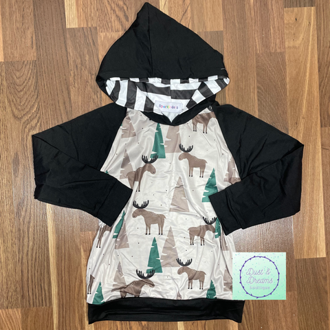 Kids Moose Forest Hoodie