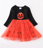 Kids Halloween Pumpkin Tutu Dress