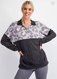 Charcoal/Gray Animal Print Pullover (Large)