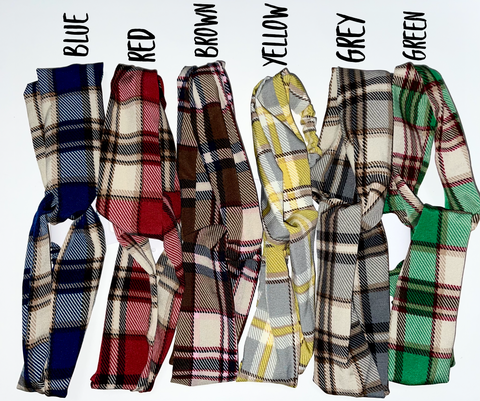 Plaid Twist Knot Headbands