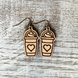 Earrings - Coffee Wood Drops - 2 options