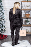 Black Leopard Pajama Set