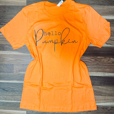 “Hello Pumpkin” Graphic Tee (Small, Large)