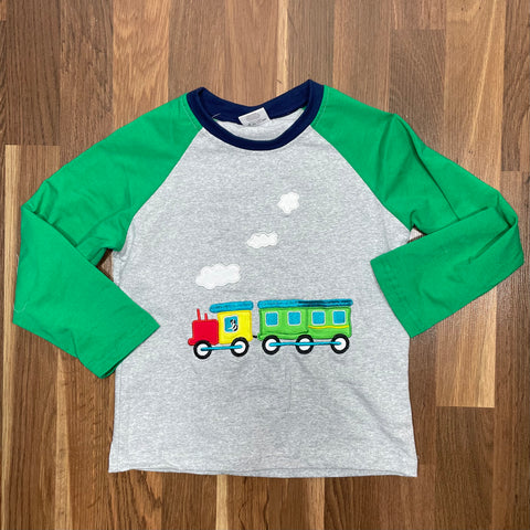 Kids Long Sleeve Raglan with Train