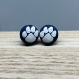 Earrings - Fabric Button Studs - multiple options