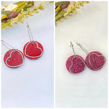 Earrings - Heart Circle Drops